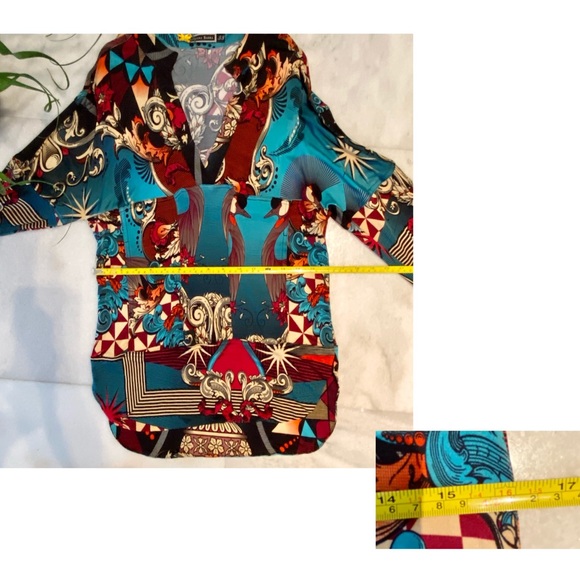 🇧🇷ADRIANA BARRA DESIGNER  100% VISCOSE BLOUSE - Picture 16 of 16